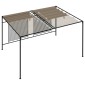 vidaXL Κιόσκι Γκρι / Μπεζ 3 x 4 x 2,3 εκ. 180 γρ./μ² με Συρόμενη Οροφή