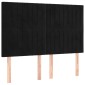 vidaXL Κρεβάτι Boxspring με Στρώμα & LED Μαύρο 140x190 εκ. Βελούδινο
