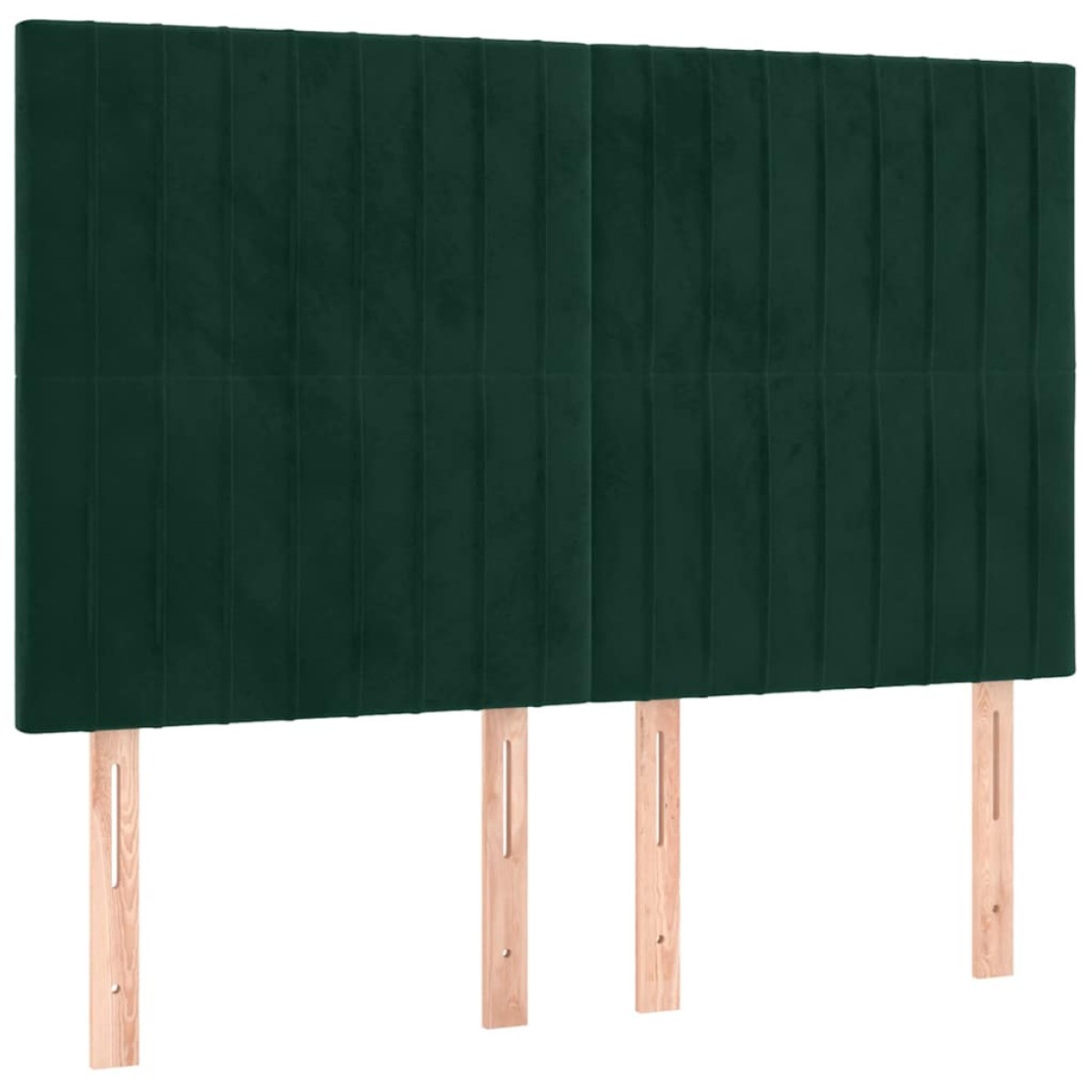 vidaXL Κρεβάτι Boxspring με Στρώμα & LED Σκ. Πράσινο 140x190εκ Βελούδο