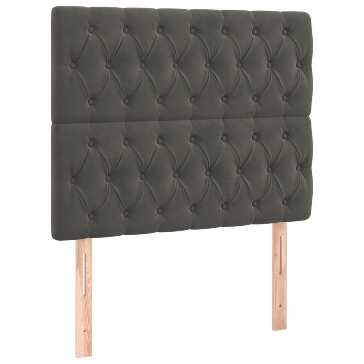 vidaXL Κρεβάτι Boxspring με Στρώμα & LED Σκ. Γκρι 120x200εκ. Βελούδινο