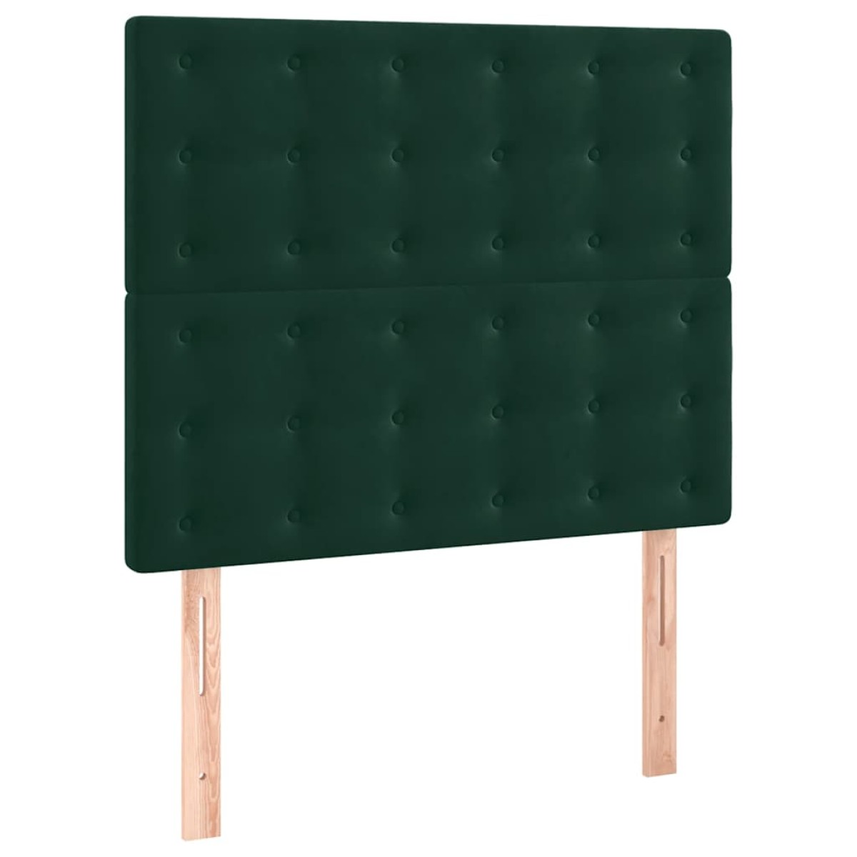 vidaXL Κρεβάτι Boxspring με Στρώμα & LED Σκ. Πράσινο 80x200 εκ Βελούδο