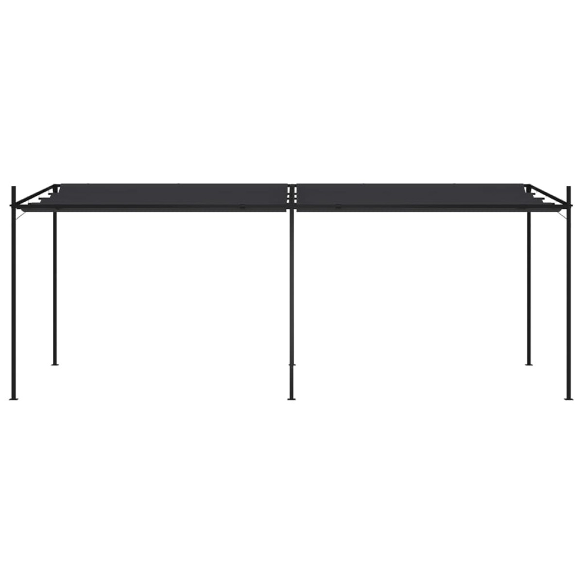 vidaXL Κιόσκι με Πτυσσόμενη Οροφή Ανθρακί 600 x 300 x 233 εκ.