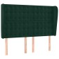 vidaXL Κρεβάτι Boxspring με Στρώμα & LED Σκ. Πράσινο 140x200εκ Βελούδο