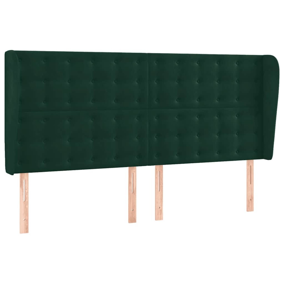 vidaXL Κρεβάτι Boxspring με Στρώμα & LED Σκ. Πράσινο 160x200εκ Βελούδο