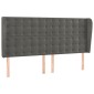 vidaXL Κρεβάτι Boxspring με Στρώμα & LED Σκ. Γκρι 180x200εκ. Βελούδινο
