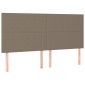 vidaXL Κρεβάτι Boxspring με Στρώμα Taupe 180x200 εκ. Υφασμάτινο