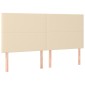 vidaXL Κρεβάτι Boxspring με Στρώμα Κρεμ 180x200 εκ. Υφασμάτινο