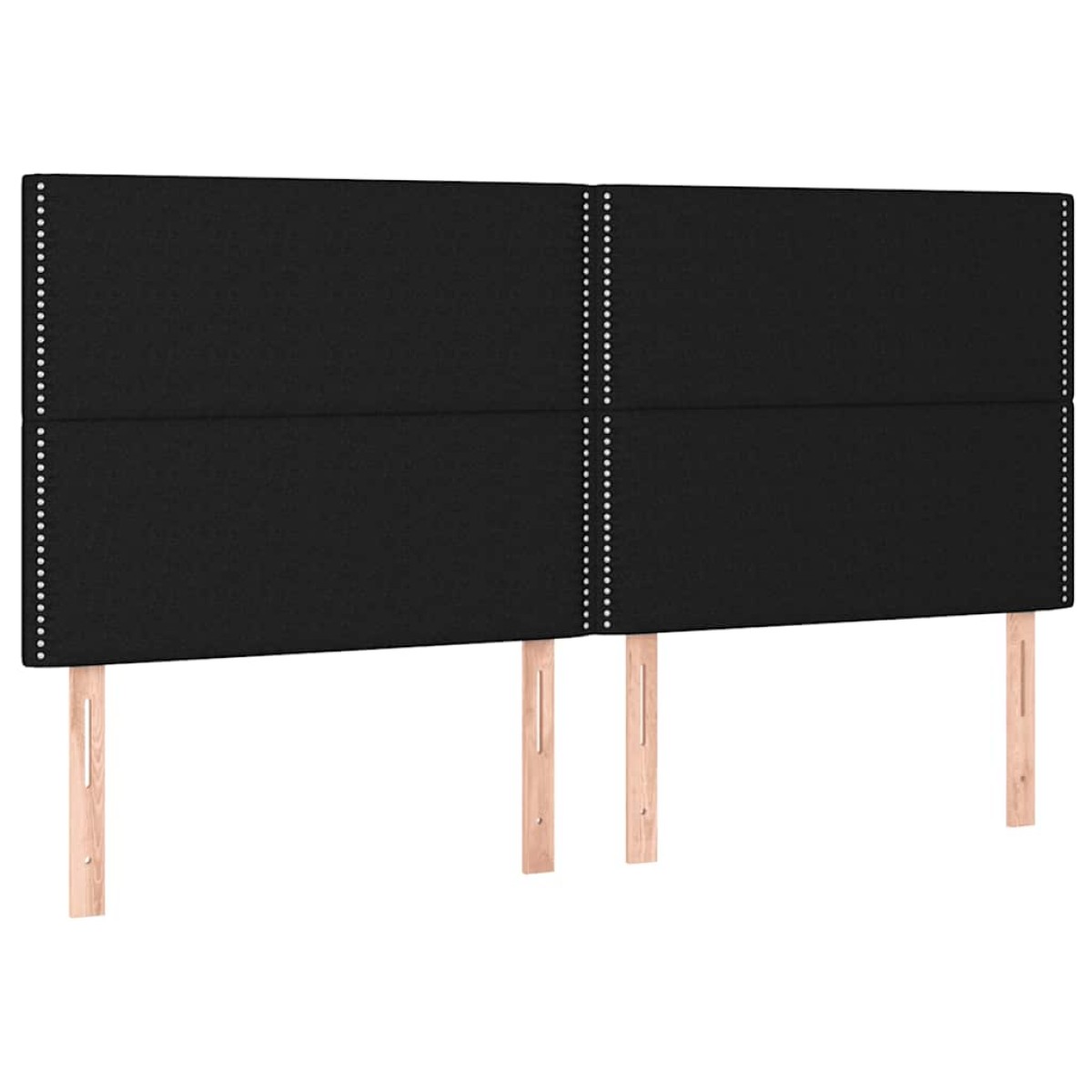 vidaXL Κρεβάτι Boxspring με Στρώμα Μαύρο 200x200 εκ. Υφασμάτινο