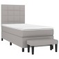 vidaXL Κρεβάτι Boxspring με Στρώμα Ανοιχτό Γκρι 80x200 εκ. Υφασμάτινο