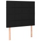 vidaXL Κρεβάτι Boxspring με Στρώμα Μαύρο 90x200 εκ. Υφασμάτινο