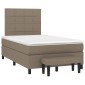 vidaXL Κρεβάτι Boxspring με Στρώμα Taupe 120x200 εκ. Υφασμάτινο