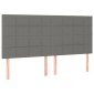 vidaXL Κρεβάτι Boxspring με Στρώμα Σκούρο Γκρι 200x200 εκ. Υφασμάτινο