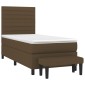 vidaXL Κρεβάτι Boxspring με Στρώμα Σκούρο Καφέ 80x200 εκ. Υφασμάτινο