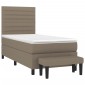 vidaXL Κρεβάτι Boxspring με Στρώμα Taupe 90x190 εκ.Υφασμάτινο