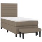 vidaXL Κρεβάτι Boxspring με Στρώμα Taupe 100 x 200 εκ. Υφασμάτινο