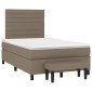 vidaXL Κρεβάτι Boxspring με Στρώμα Taupe 120x200 εκ. Υφασμάτινο
