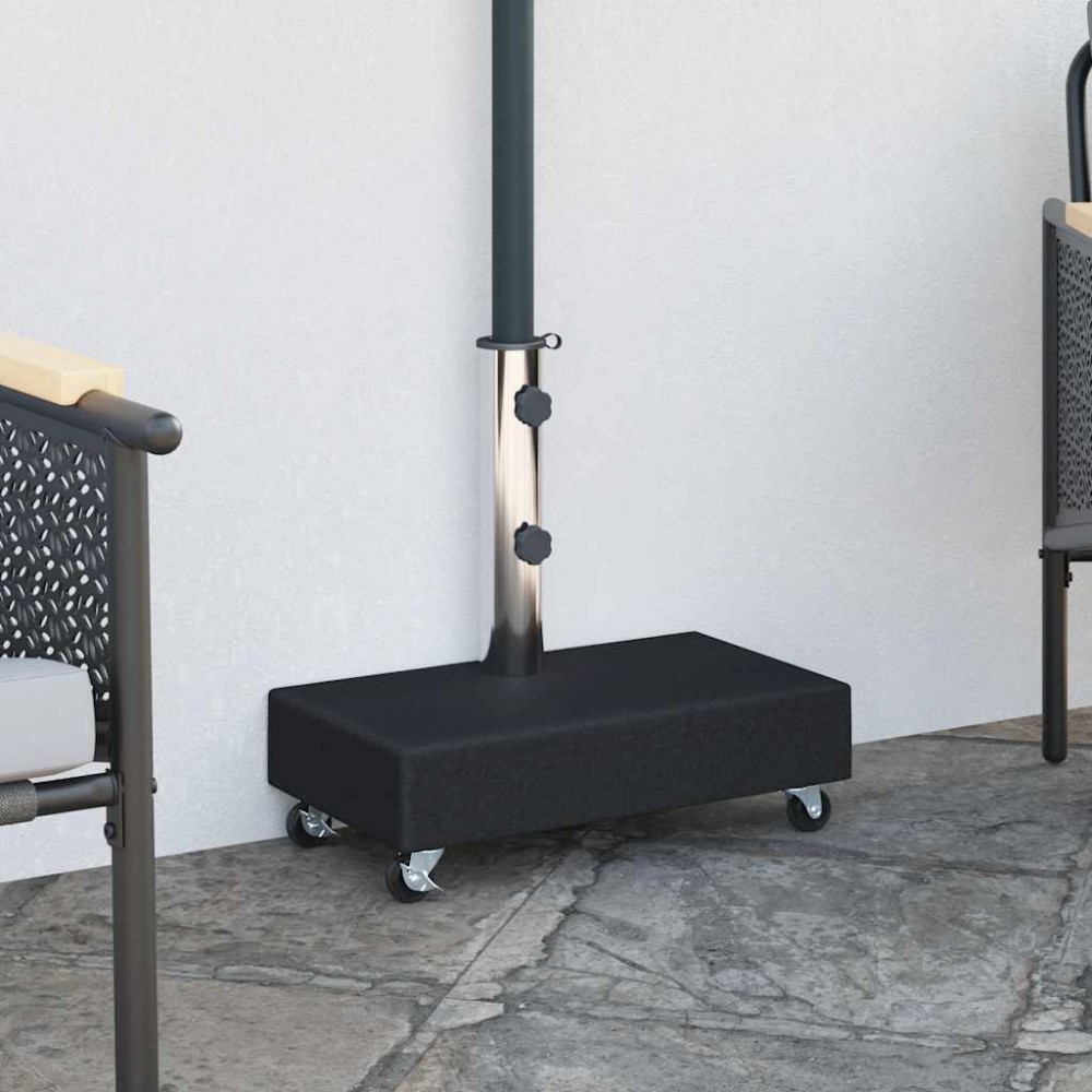 vidaXL Βάση Ομπρέλας Μαύρη 45 x 25 x 8 εκ. από Γρανίτη