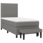 vidaXL Κρεβάτι Boxspring με Στρώμα Σκούρο Γκρι 80x200 εκ. Υφασμάτινο