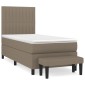 vidaXL Κρεβάτι Boxspring με Στρώμα Taupe 80x200 εκ. Υφασμάτινο