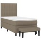 vidaXL Κρεβάτι Boxspring με Στρώμα Taupe 80x200 εκ. Υφασμάτινο