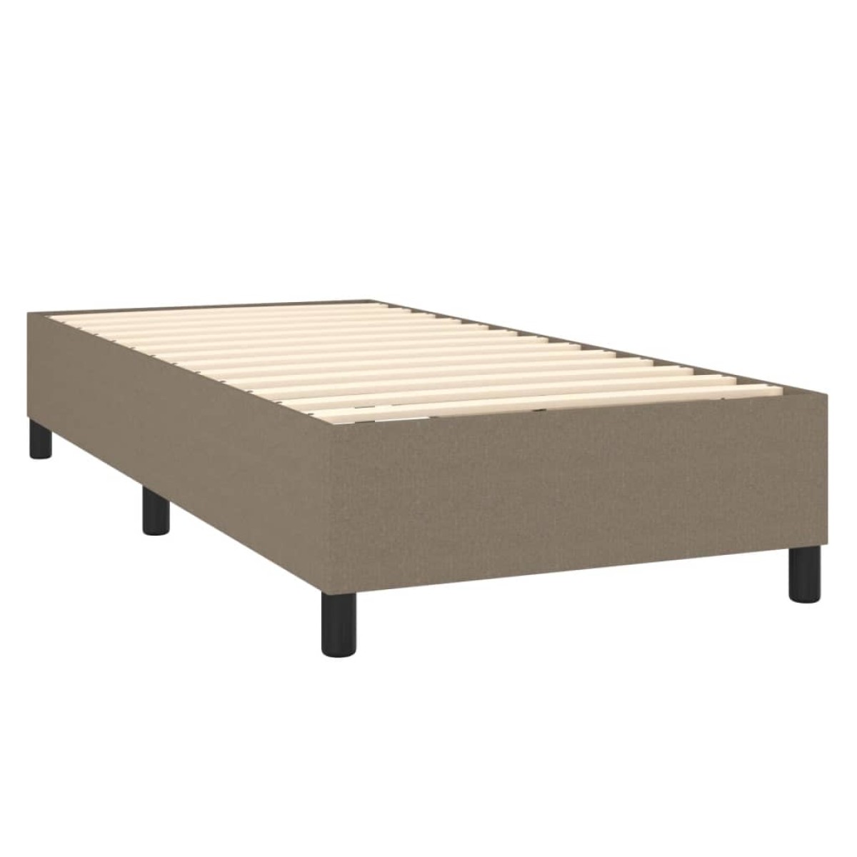 vidaXL Κρεβάτι Boxspring με Στρώμα Taupe 80x200 εκ. Υφασμάτινο