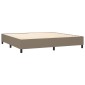 vidaXL Κρεβάτι Boxspring με Στρώμα Taupe 200x200 εκ. Υφασμάτινο