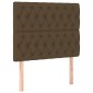 vidaXL Κρεβάτι Boxspring με Στρώμα Σκούρο Καφέ 90x190 εκ. Υφασμάτινο