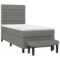 vidaXL Κρεβάτι Boxspring με Στρώμα Σκούρο Γκρι 90x200 εκ. Υφασμάτινο