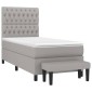 vidaXL Κρεβάτι Boxspring με Στρώμα Ανοιχτό Γκρι 100x200 εκ. Υφασμάτινο