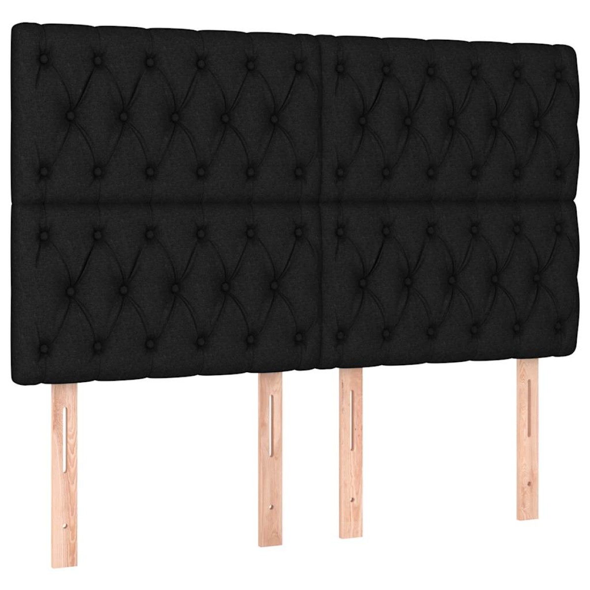 vidaXL Κρεβάτι Boxspring με Στρώμα Μαύρο 140x190 εκ. Υφασμάτινο