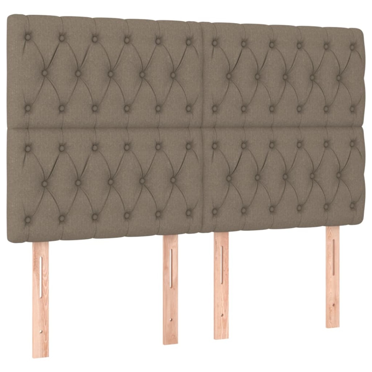 vidaXL Κρεβάτι Boxspring με Στρώμα Taupe 140x190 εκ. Υφασμάτινο