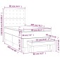 vidaXL Κρεβάτι Boxspring με Στρώμα Taupe 80x200 εκ. Υφασμάτινο