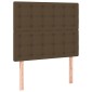 vidaXL Κρεβάτι Boxspring με Στρώμα Σκούρο Καφέ 90x190 εκ. Υφασμάτινο