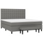 vidaXL Κρεβάτι Boxspring με Στρώμα Σκούρο Γκρι 160x200 εκ Υφασμάτινο