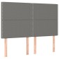 vidaXL Κρεβάτι Boxspring με Στρώμα Σκούρο Γκρι 140x200 εκ Υφασμάτινο