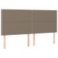 vidaXL Κρεβάτι Boxspring με Στρώμα Taupe 180x200 εκ. Υφασμάτινο