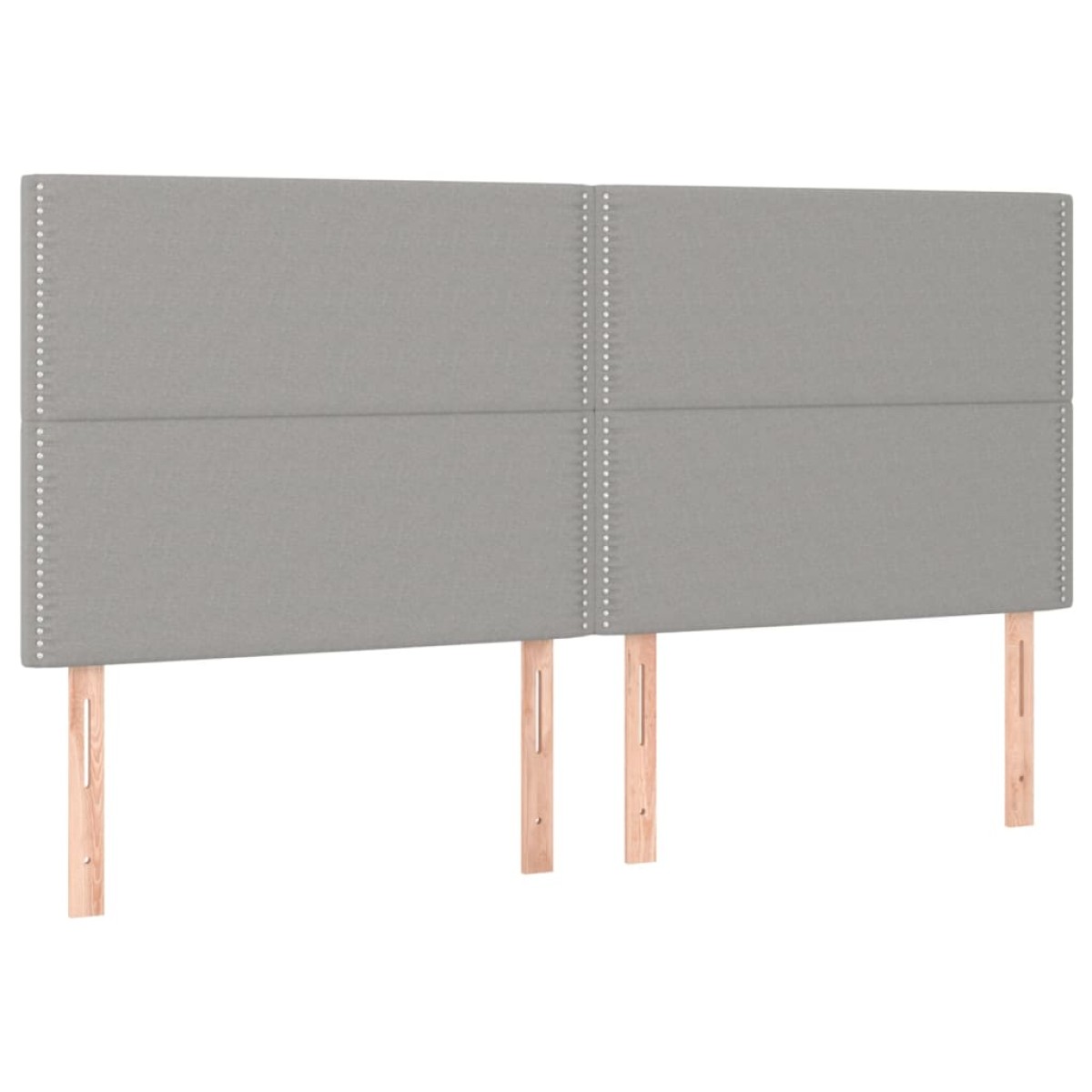 vidaXL Κρεβάτι Boxspring με Στρώμα Ανοιχτό Γκρι 200x200 εκ. Υφασμάτινο