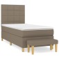 vidaXL Κρεβάτι Boxspring με Στρώμα Taupe 80x200 εκ. Υφασμάτινο