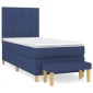 vidaXL Κρεβάτι Boxspring με Στρώμα Μπλε 80x200 εκ. Υφασμάτινο