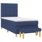 vidaXL Κρεβάτι Boxspring με Στρώμα Μπλε 80x200 εκ. Υφασμάτινο