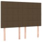 vidaXL Κρεβάτι Boxspring με Στρώμα Σκούρο Καφέ 140x190 εκ. Υφασμάτινο