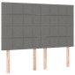 vidaXL Κρεβάτι Boxspring με Στρώμα Σκούρο Γκρι 140x200 εκ Υφασμάτινο
