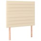 vidaXL Κρεβάτι Boxspring με Στρώμα Κρεμ 90x200 εκ.Υφασμάτινο