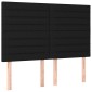 vidaXL Κρεβάτι Boxspring με Στρώμα Μαύρο 140x190 εκ. Υφασμάτινο