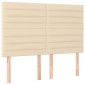 vidaXL Κρεβάτι Boxspring με Στρώμα Κρεμ 140x190 εκ. Υφασμάτινο