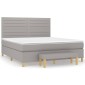 vidaXL Κρεβάτι Boxspring με Στρώμα Αν. Πράσινο 160x200εκ Υφασμάτινο