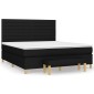 vidaXL Κρεβάτι Boxspring με Στρώμα Μαύρο 160x200 εκ. Υφασμάτινο