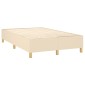 vidaXL Κρεβάτι Boxspring με Στρώμα Κρεμ 120x200 εκ. Υφασμάτινο