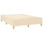 vidaXL Κρεβάτι Boxspring με Στρώμα Κρεμ 140x190 εκ. Υφασμάτινο