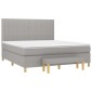 vidaXL Κρεβάτι Boxspring με Στρώμα Αν. Πράσινο 160x200εκ Υφασμάτινο